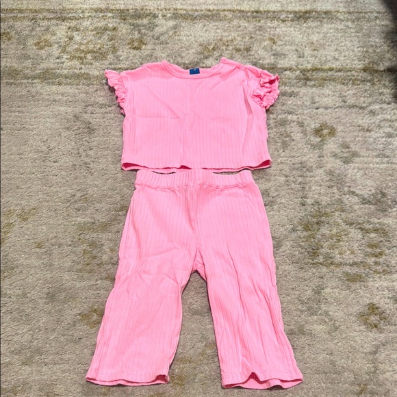 Old Navy Toddler Girl Pink Ruffle Sleeve Set 2T - Picture 1 of 6